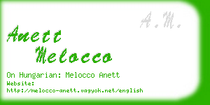 anett melocco business card